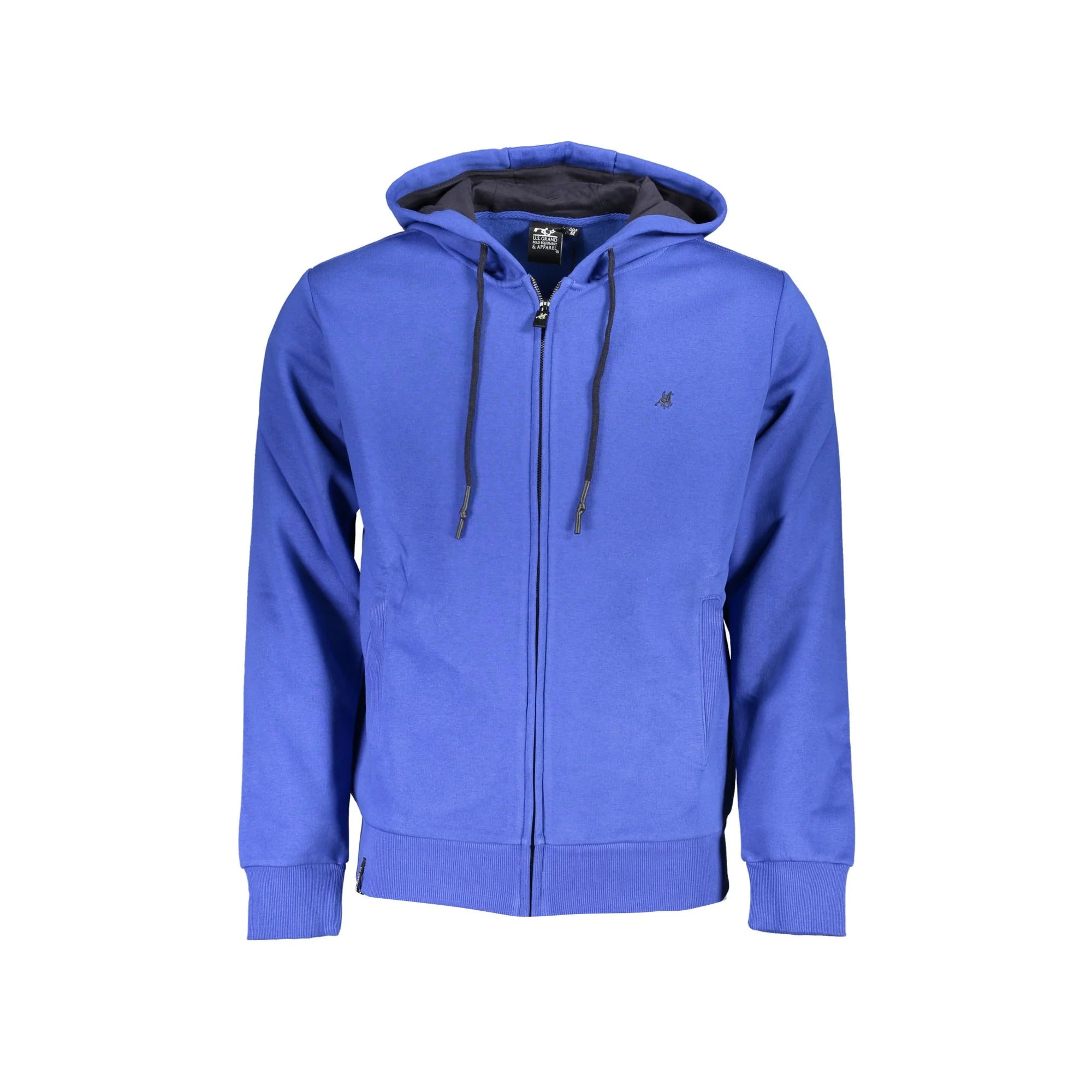 U.S. GRAND POLO FELPA CON ZIP UOMO BLU