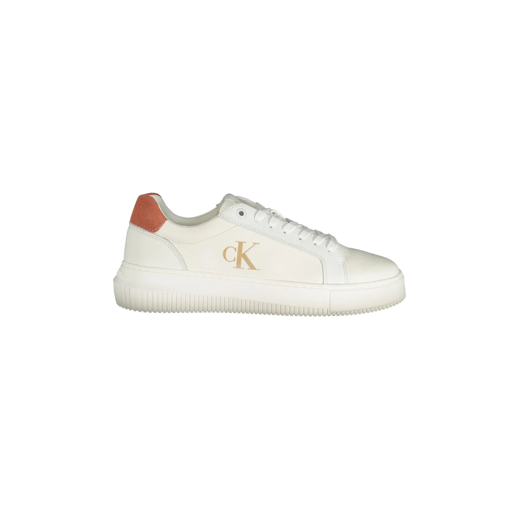 CALVIN KLEIN Scarpe Sneakers Donna Bianche con Dettagli Rosa Bianco - foto prodotto