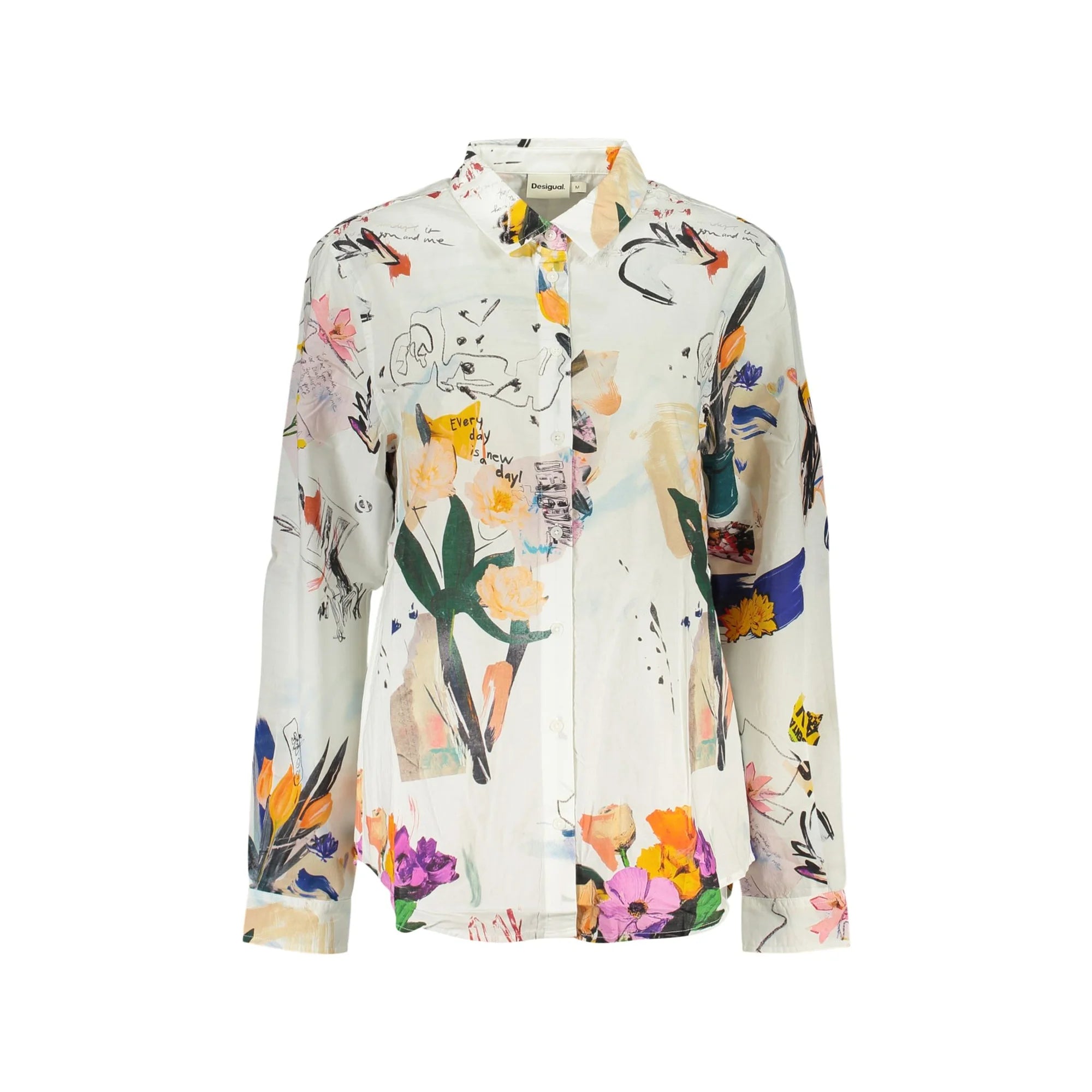 DESIGUAL CAMICIA MANICHE LUNGHE DONNA BIANCO