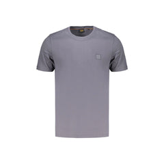 Boss T-Shirt Maniche Corte Uomo Blu Ricamo