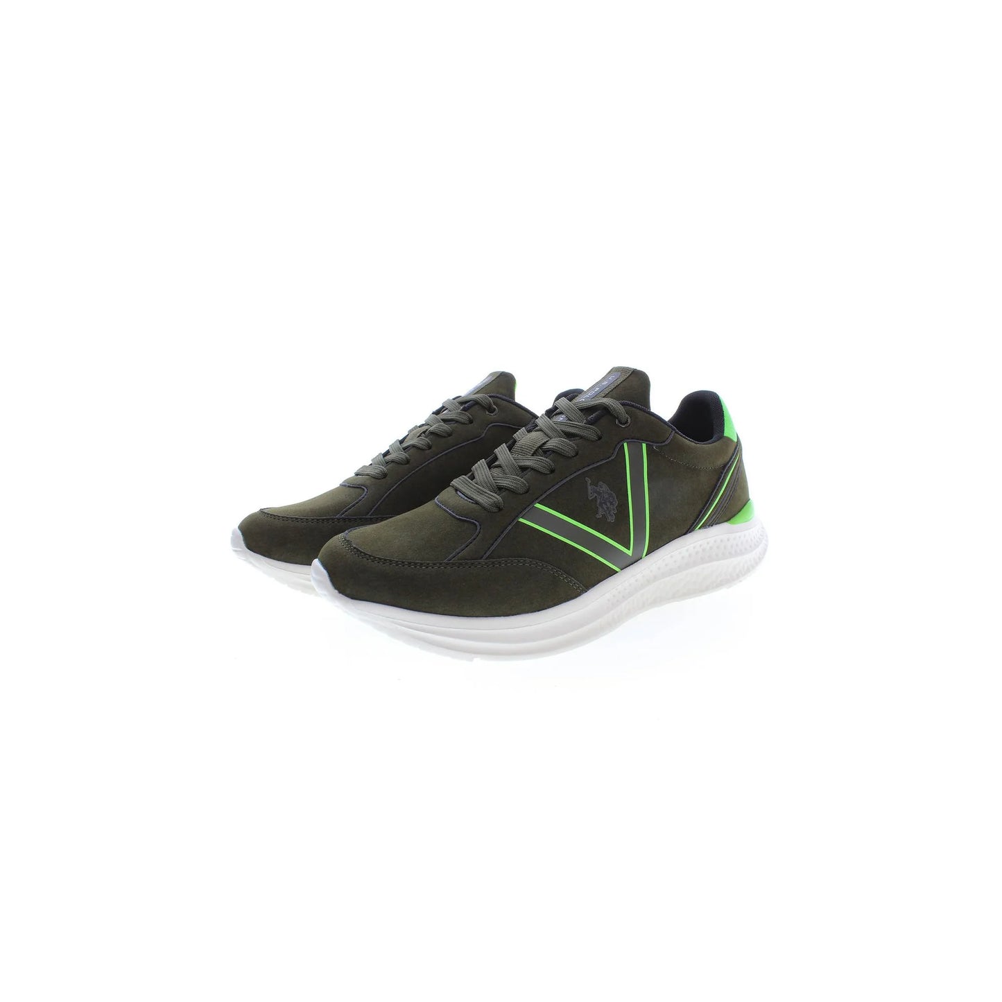 U.S. POLO Scarpe Sneakers Uomo Verdi con Dettagli a Contrasto U.S. Polo Best Price - vista 3
