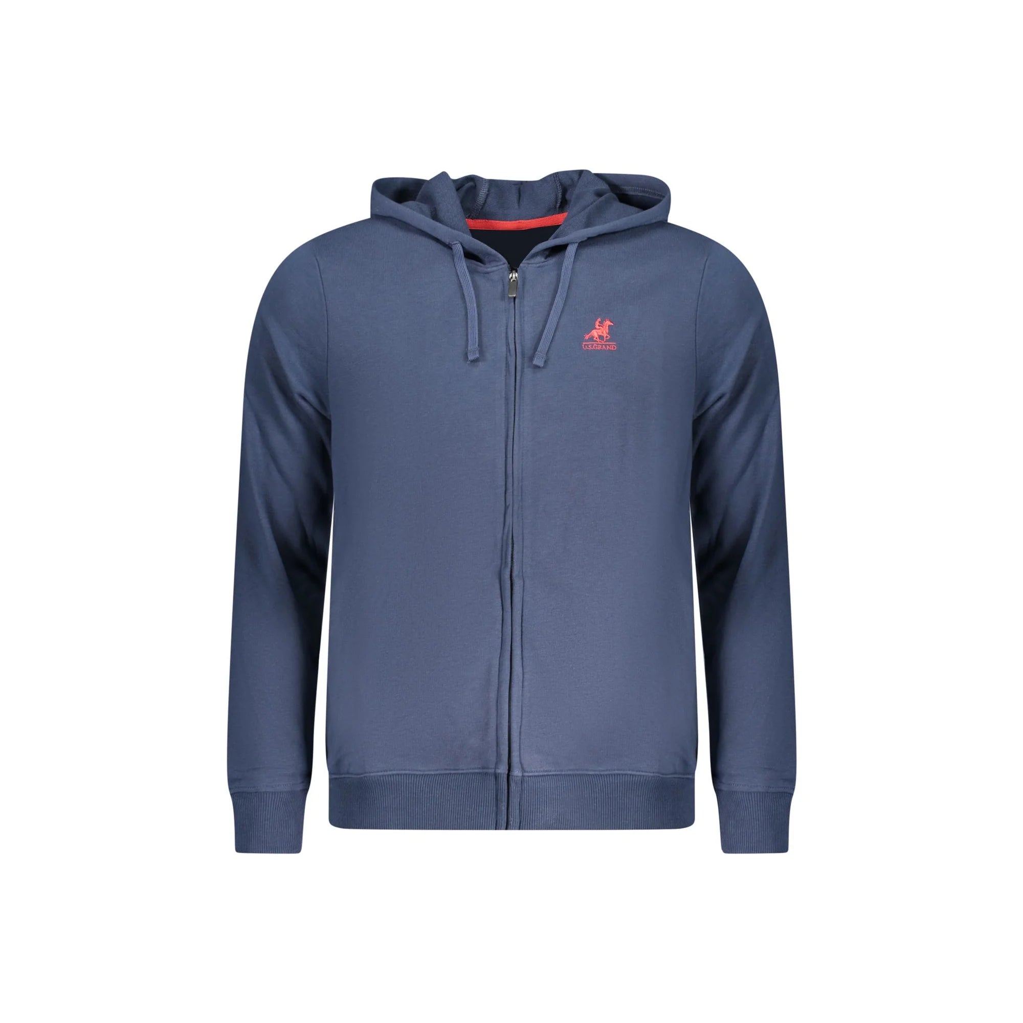 U.S. GRAND POLO FELPA CON ZIP UOMO BLU