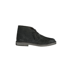 Clarks Stivaletti Pelle Uomo Nero Scamosciato con Lacci e Logo