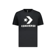 Converse Férfi Rövid Ujjú Póló Fekete Logó Nyomattal