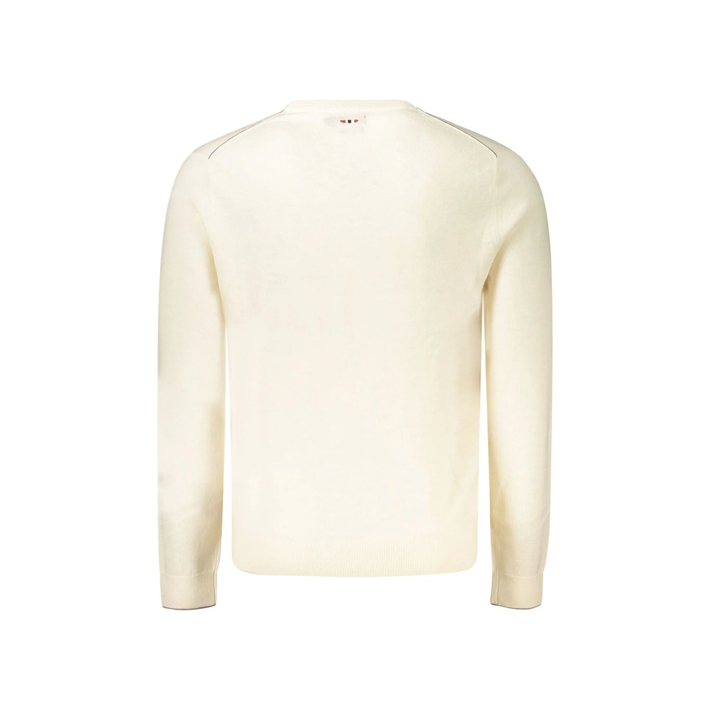 Napapijri Maglione Uomo Bianco Girocollo con Ricamo Logo Maglie - vista 2