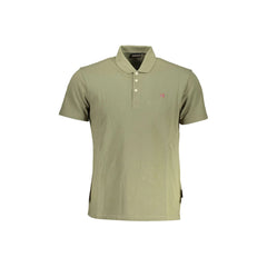 Napapijri Polo de Manga Corta Hombre Verde Bordado