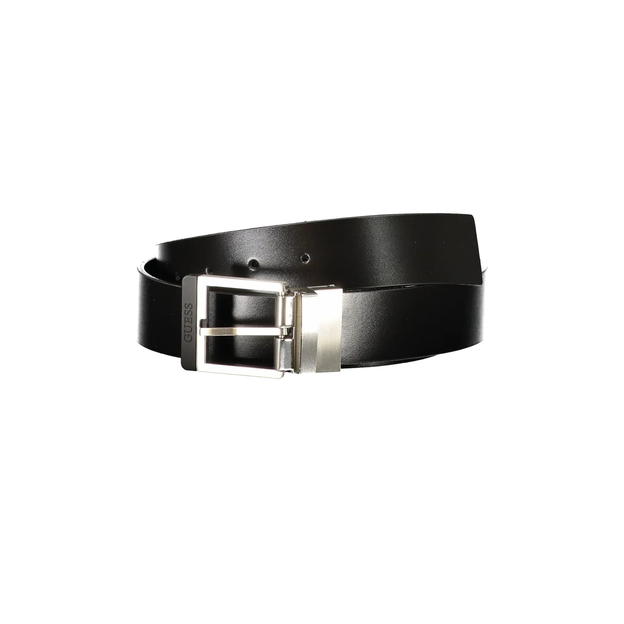 GUESS JEANS CINTURA IN PELLE UOMO NERO