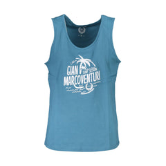 Gian Marco Venturi Camiseta sin mangas Hombre Azul Estampado Logo