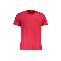 La Martina T-Shirt Maniche Corte Uomo Rossa Ricamo
