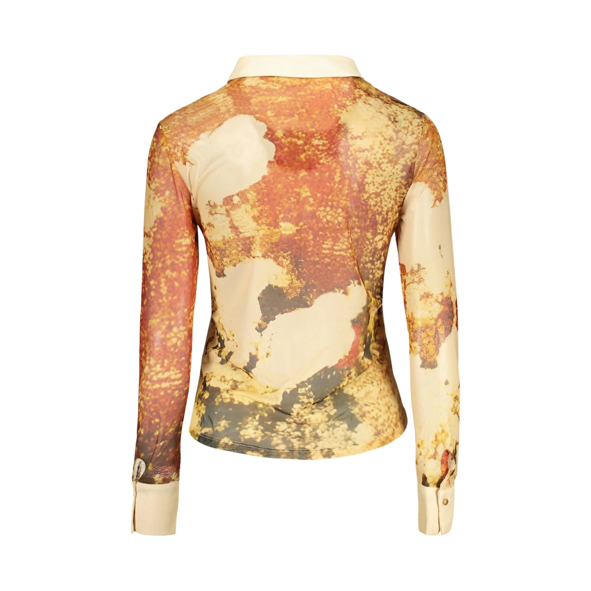 DESIGUAL CAMICIA MANICHE LUNGHE DONNA BEIGE