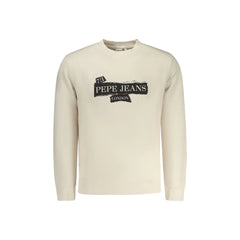 Pepe Jeans Φούτερ Μακρυμάνικο Ανδρικό μπεζ Εκτύπωση Λογότυπο