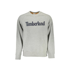 Timberland Φούτερ Μακρυμάνικο Ανδρικό Γκρι Με Τύπωμα Λογότυπου