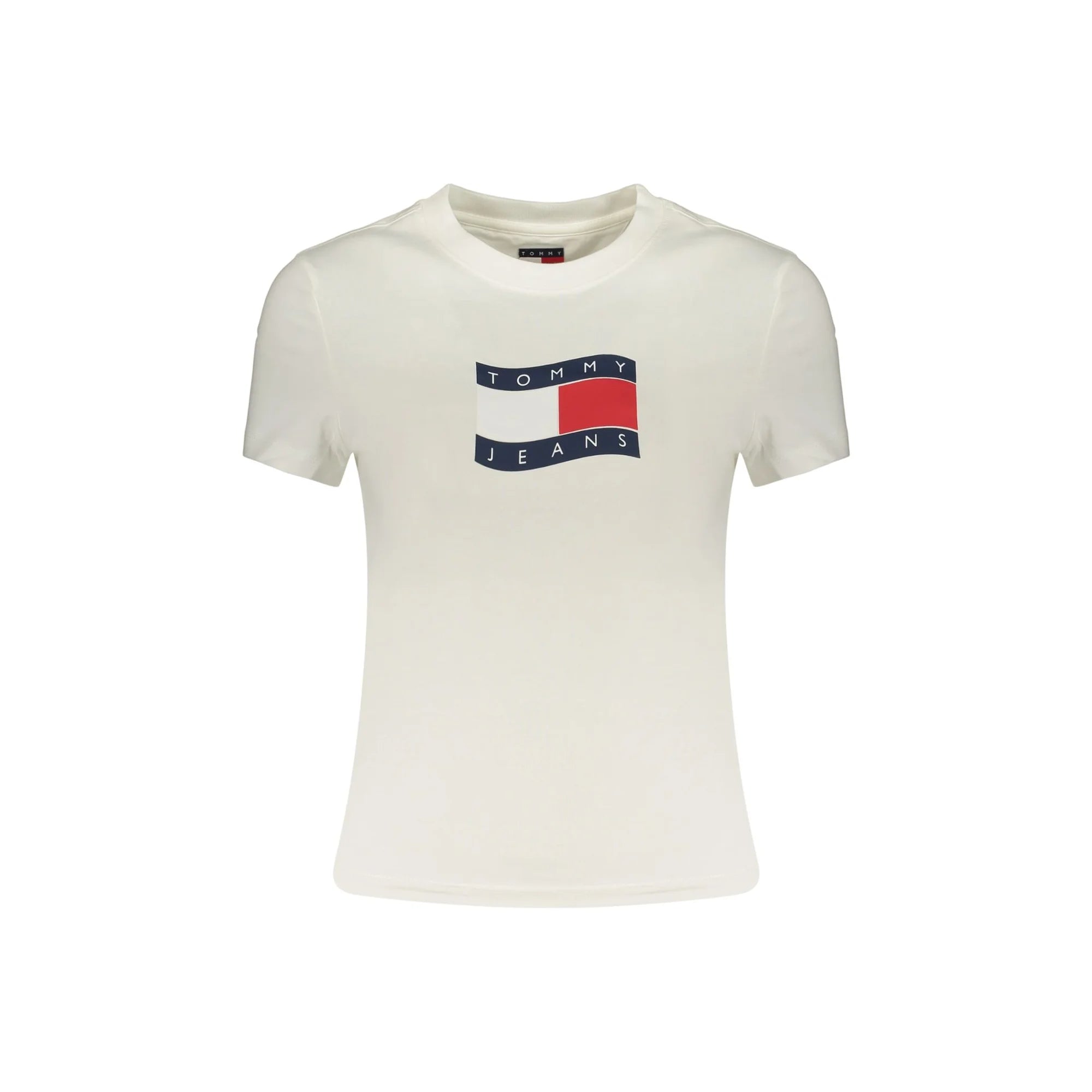 TOMMY HILFIGER T-SHIRT MANICHE CORTE DONNA BIANCO