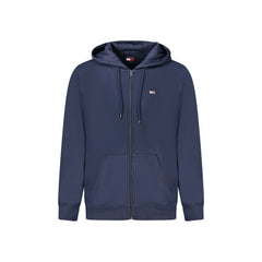 Tommy Hilfiger Blu bluza Męska z Zamek Błyskawiczny i Kapturem z Logo