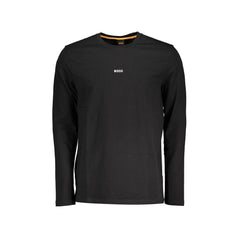 Boss Camiseta de Manga Larga Hombre Negra Logo
