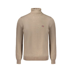 Norway 1963 Maglia Uomo Marrone Dolcevita con Ricamo e Logo