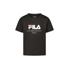 Fila T-Shirt Maniche Corte Unisex Nera Stampa Logo