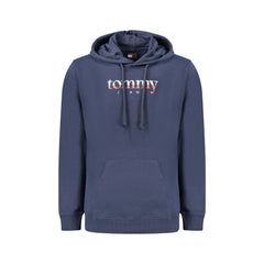Tommy Hilfiger Felpa Uomo Blu Cappuccio Garzata Stampa Logo