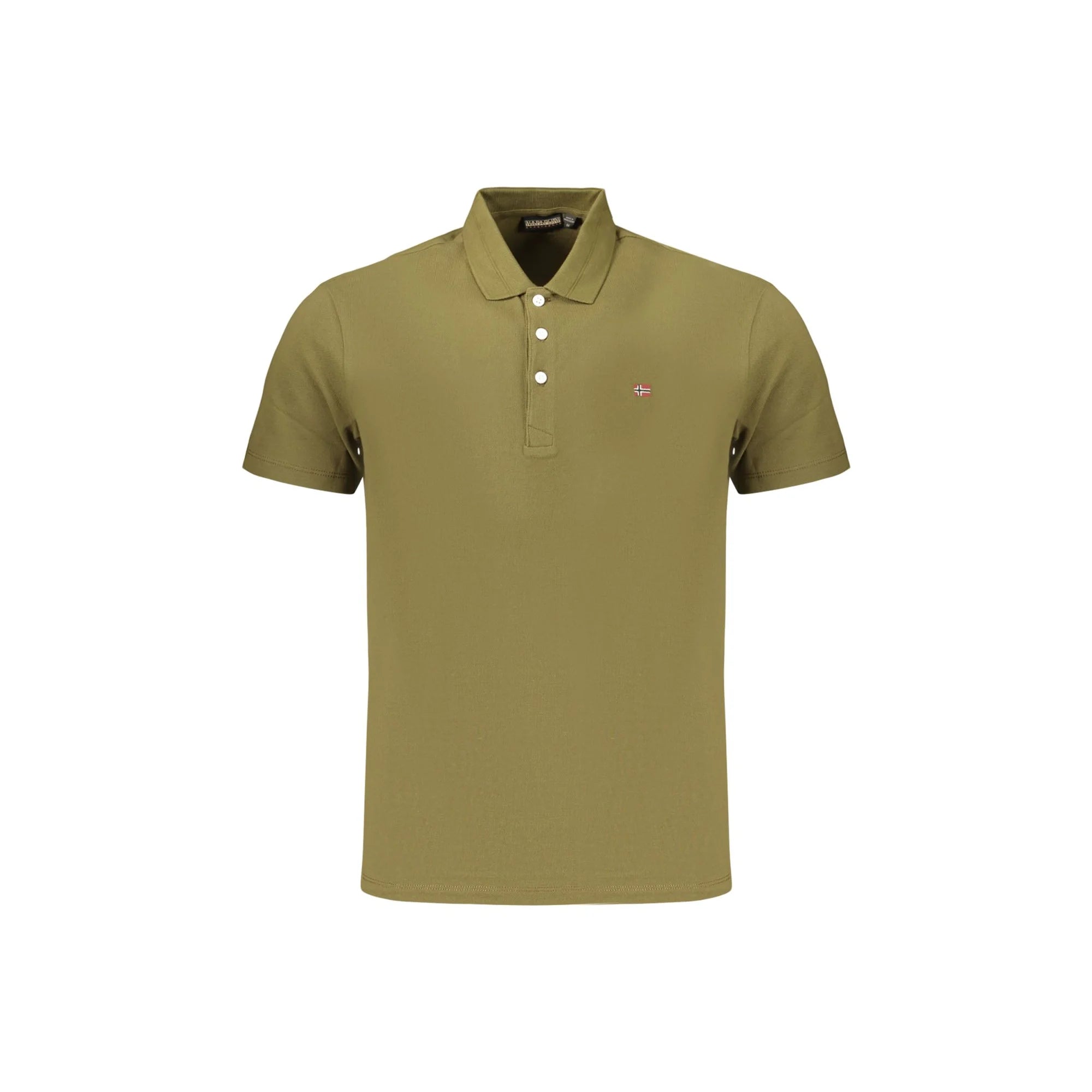 NAPAPIJRI POLO MANICHE CORTE UOMO VERDE