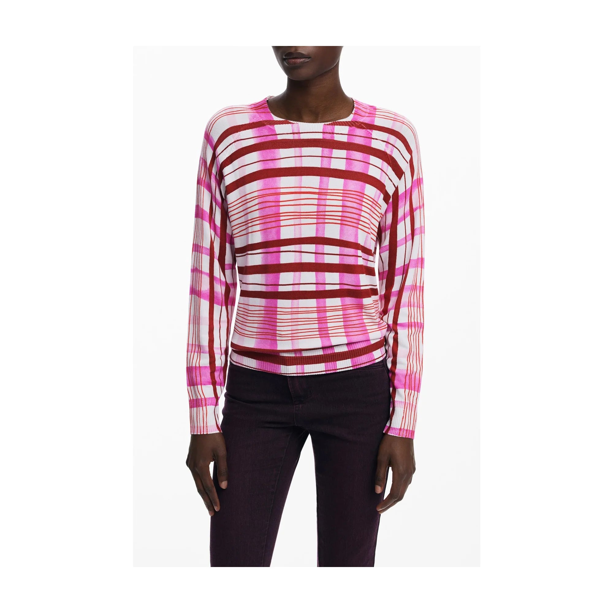 DESIGUAL MAGLIA DONNA ROSA