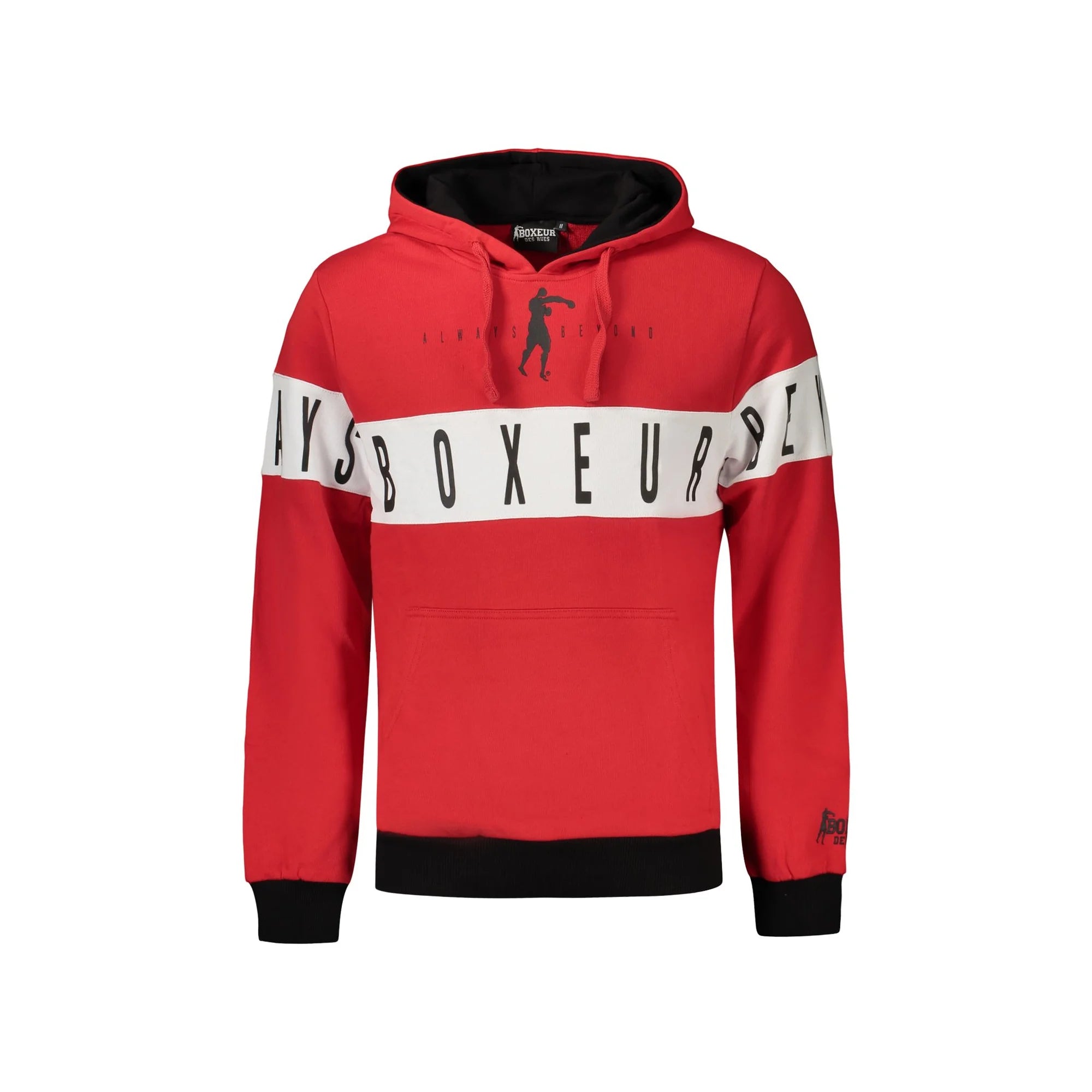 BOXEUR DES RUES FELPA SENZA ZIP UOMO ROSSO