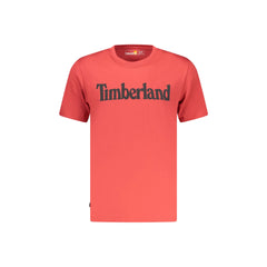 Timberland T-Shirt Μανίκια Κοντά Ανδρική Κόκκινη Εκτύπωση Λογότυπο