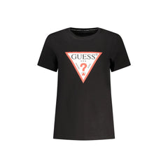 Guess Jeans T-Shirt Maniche Corte Donna Nera Stampa Logo