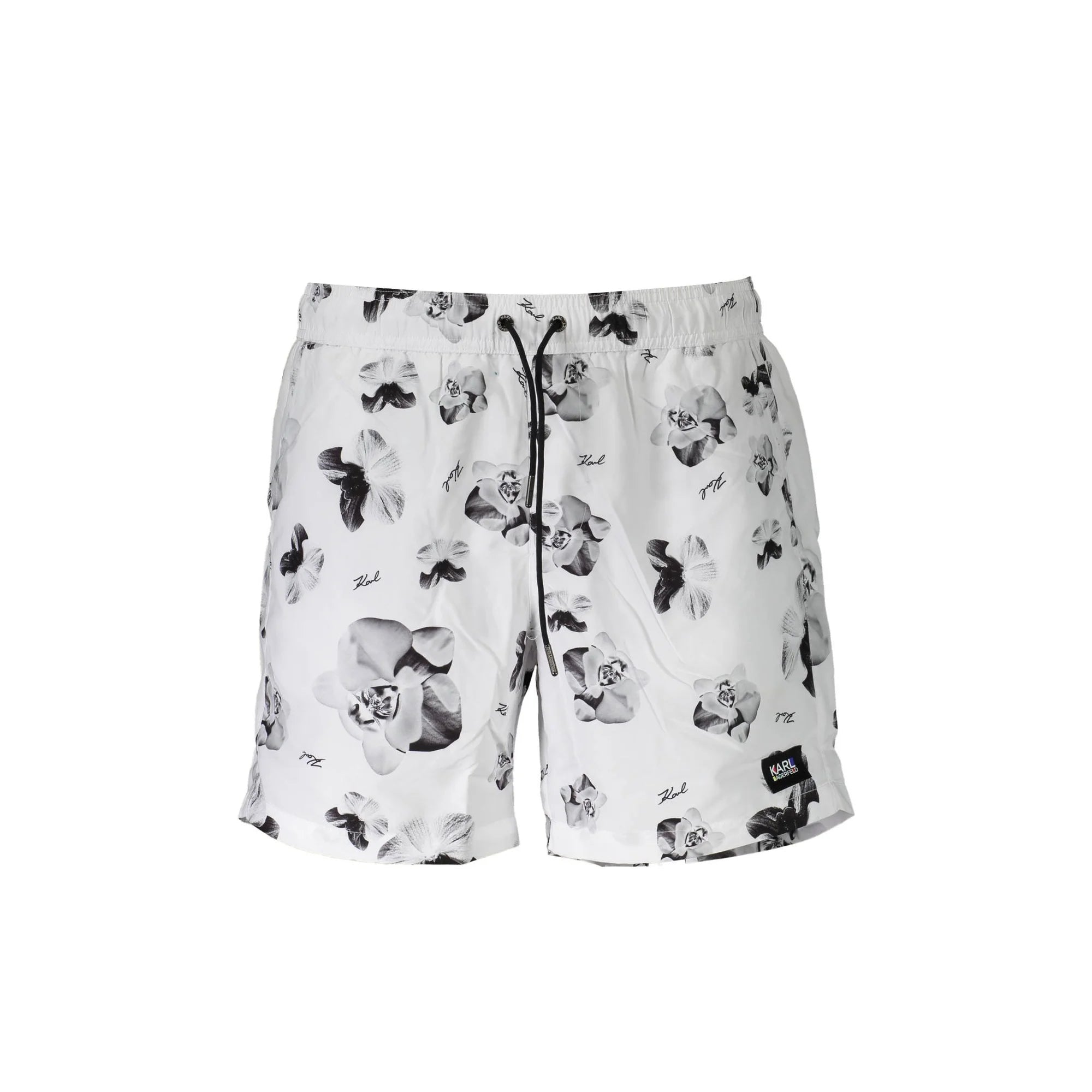 Karl Lagerfeld Beachwear Costume da Mare Uomo Bianco Logo - foto prodotto