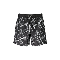 Karl Lagerfeld Beachwear Costume da Mare Uomo Nero Logo