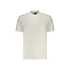 Boss T-Shirt Maniche Corte Uomo Bianca Ricamo
