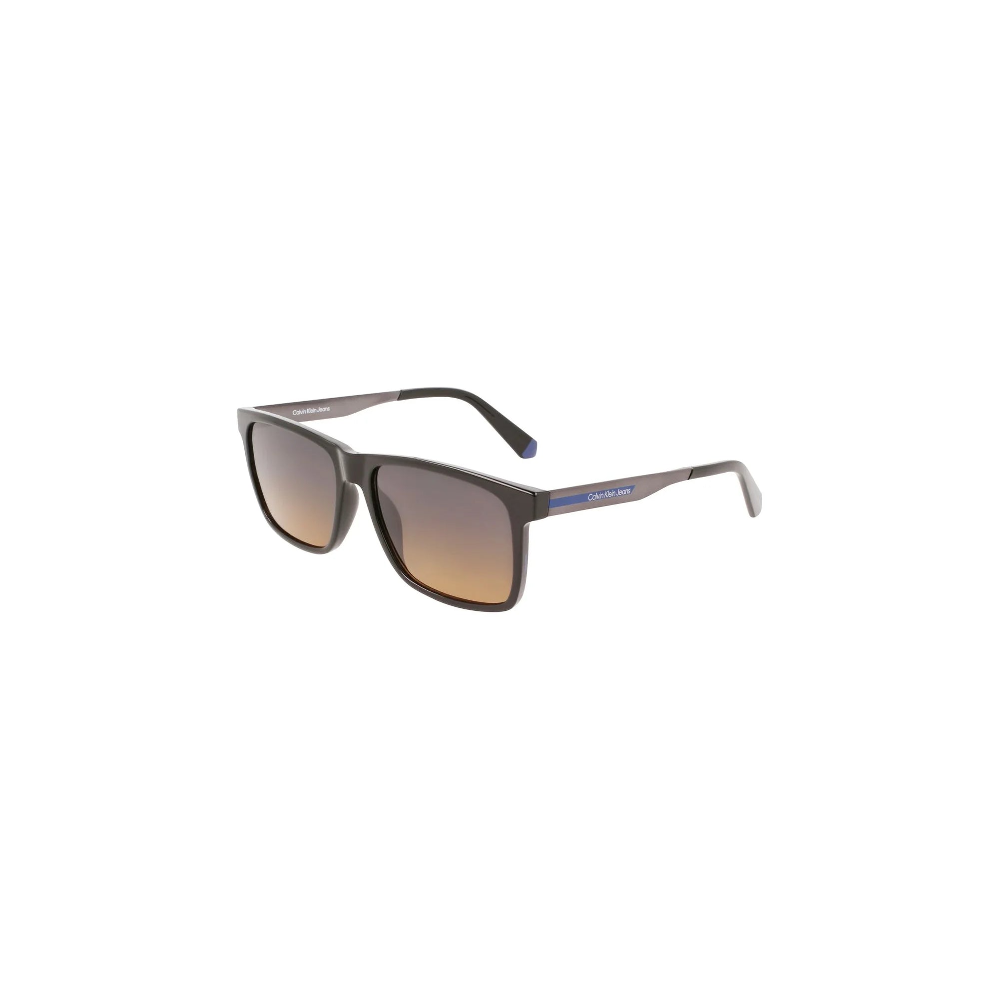 Calvin Klein Occhiali da Sole Uomo Nero Lente Quadrata Logo - vista 2