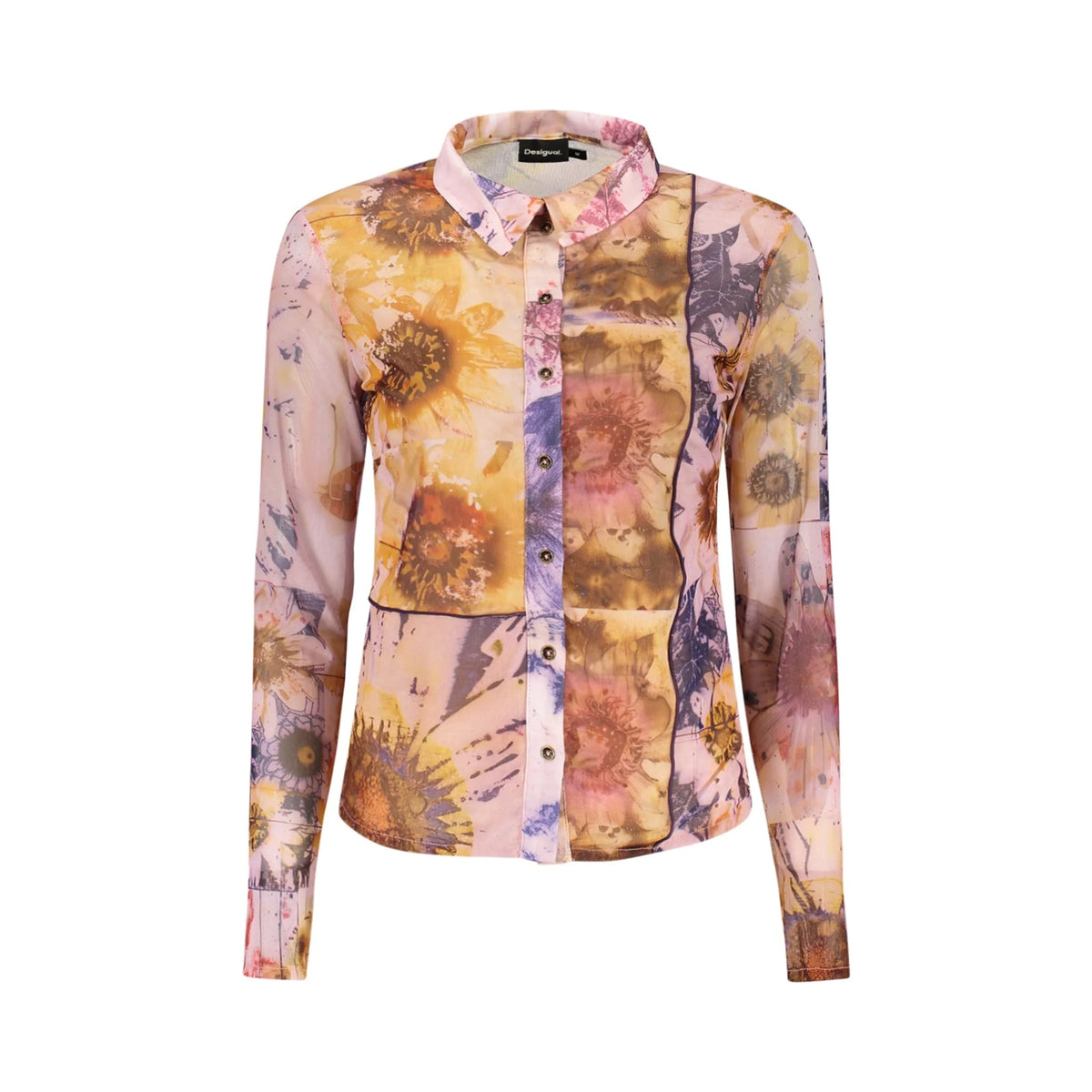 DESIGUAL CAMICIA MANICHE LUNGHE DONNA ROSA