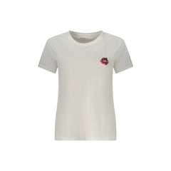 Pepe Jeans T-Shirt Maniche Corte Donna Bianca Stampa Logo