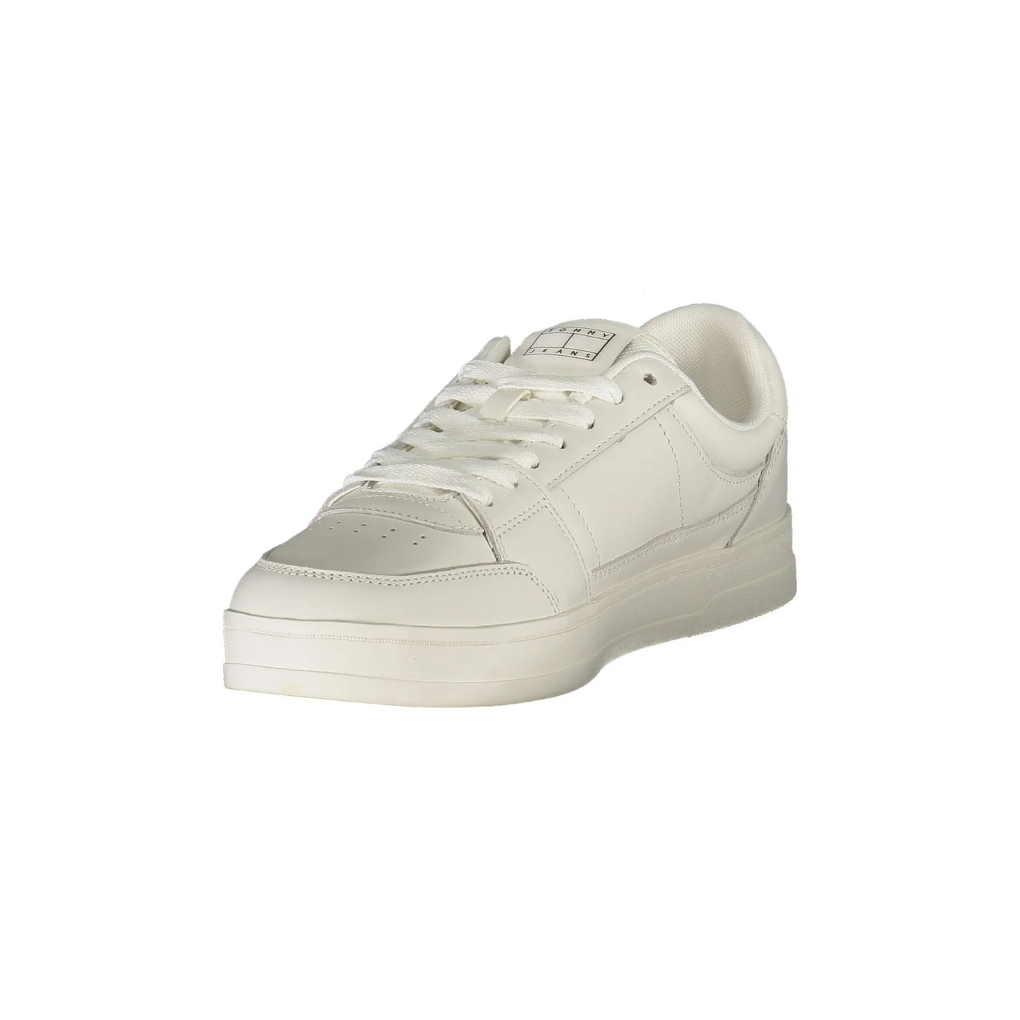 TOMMY HILFIGER Scarpe Sneakers Uomo Bianche con Dettagli in Tinta e Plantare Removibile bianco - vista 3
