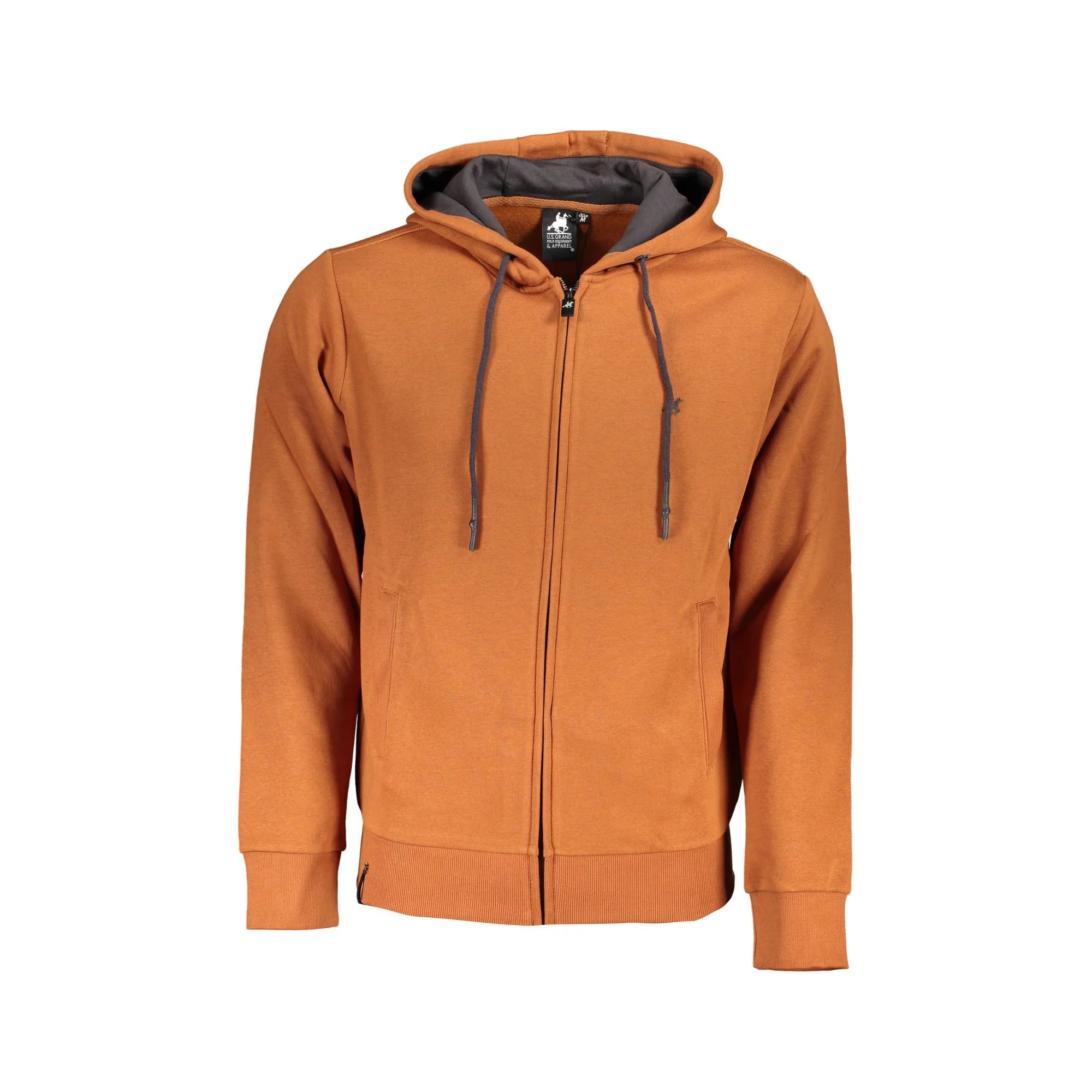 U.S. GRAND FELPA CON ZIP UOMO MARRONE
