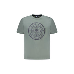 North Sails T-Shirt Maniche Corte Uomo Verde Stampa Logo