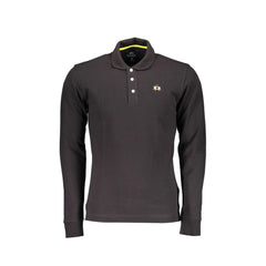 La Martina Polo Maniche Lunghe Uomo Nera Ricamo