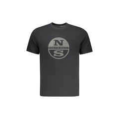 North Sails T-Shirt Maniche Corte Uomo Nera Stampa Logo