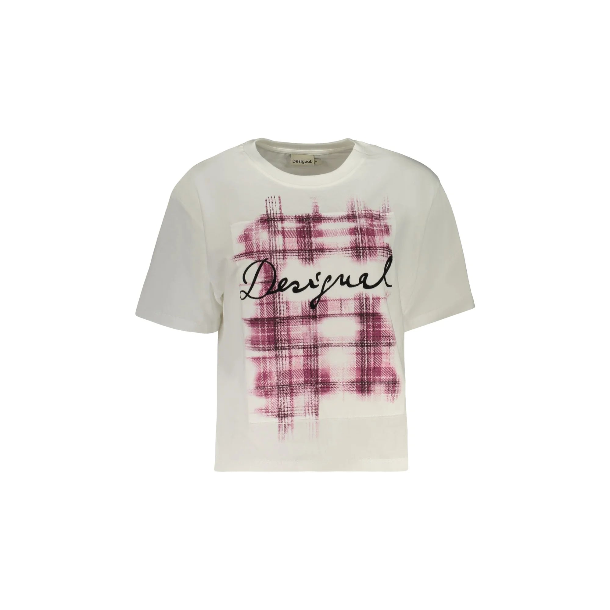 DESIGUAL T-SHIRT MANICHE CORTE DONNA BIANCO