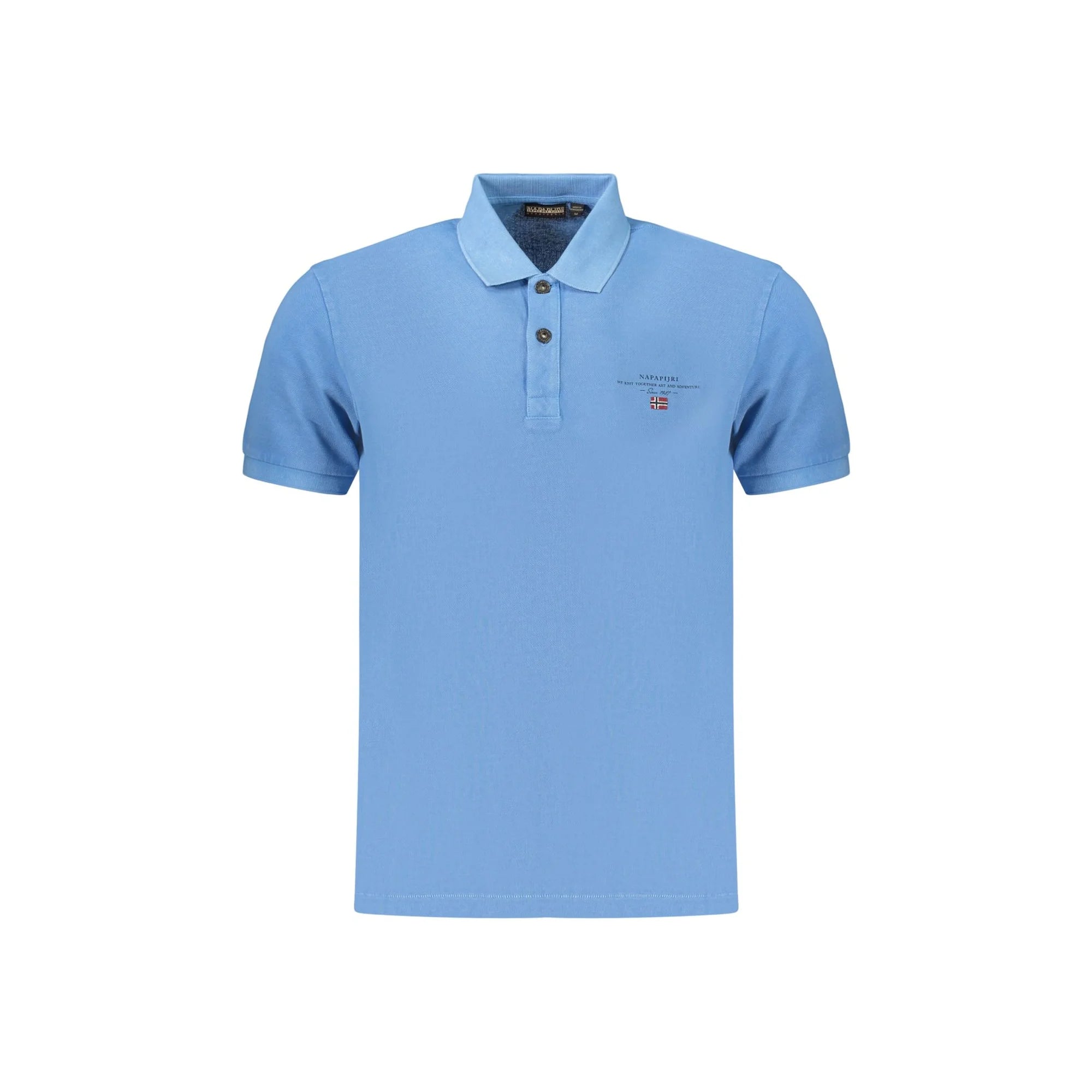 NAPAPIJRI POLO MANICHE CORTE UOMO AZZURRO