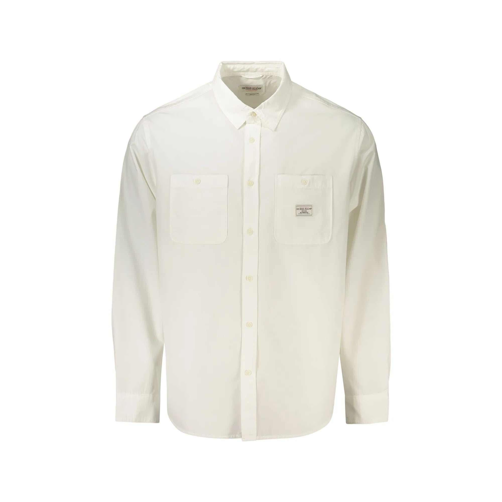 GUESS JEANS CAMICIA MANICHE LUNGHE UOMO BIANCO
