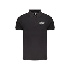 Accademia Militare Polo de Manga Corta Hombre Negra Estampado Logo