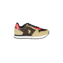 U.S. POLO ASSN. Scarpe Sportive Bambino Marroni con Dettagli a Contrasto