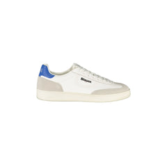 BLAUER Sneakers Uomo Bianche con Lacci e Dettagli a Contrasto Bianco