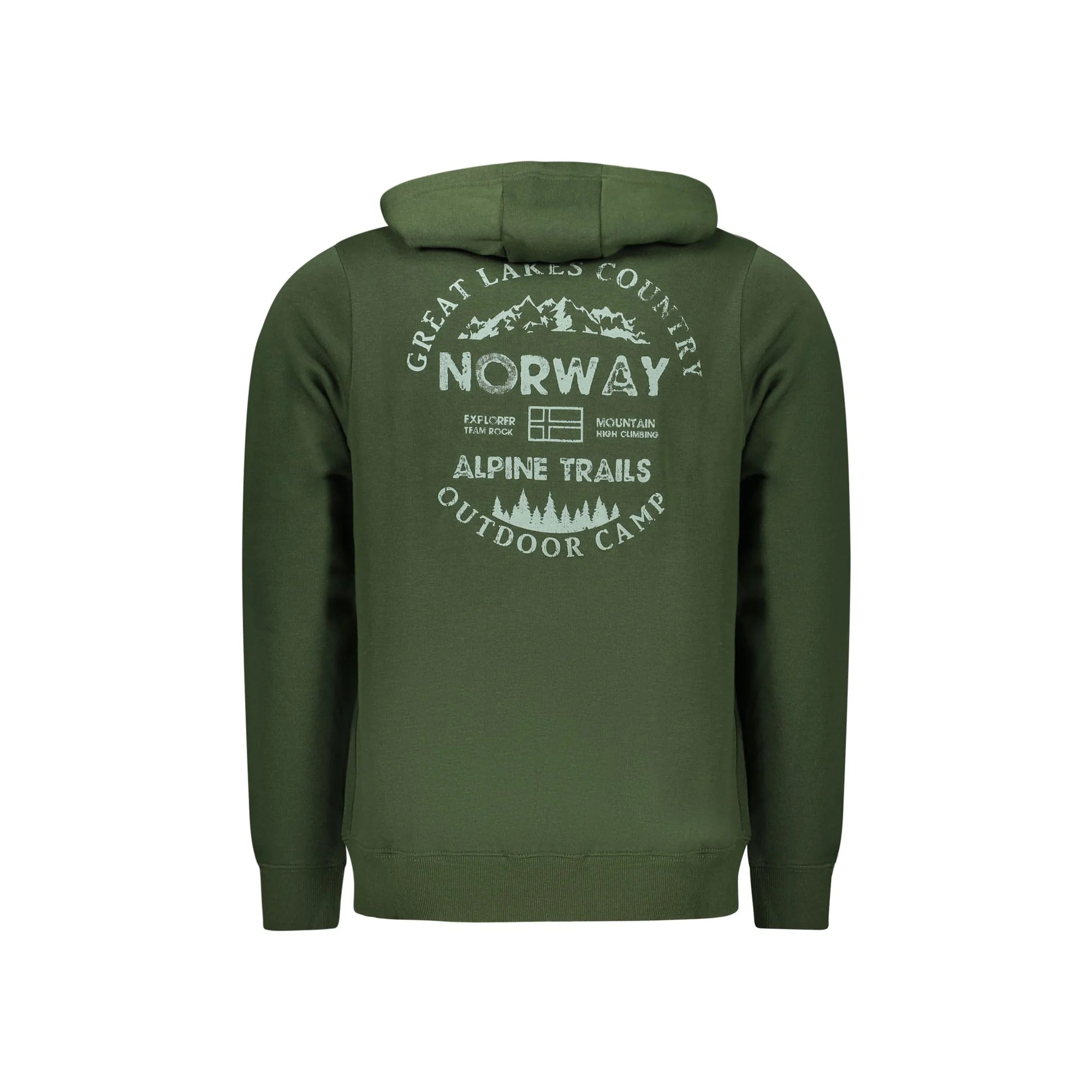 NORWAY 1963 FELPA CON ZIP UOMO VERDE