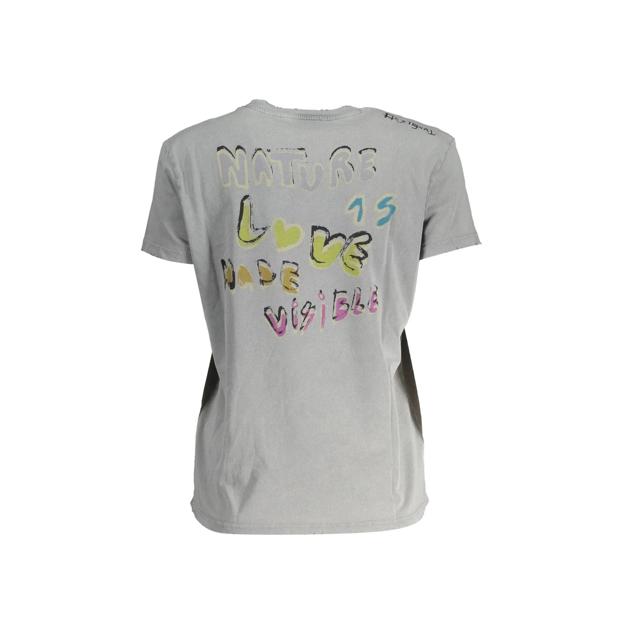 Desigual T-Shirt Maniche Corte Donna Grigia Stampa grigio - vista 2