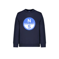 North Sails Sweatshirt Manches Longues Enfant Bleu Imprimé Logo