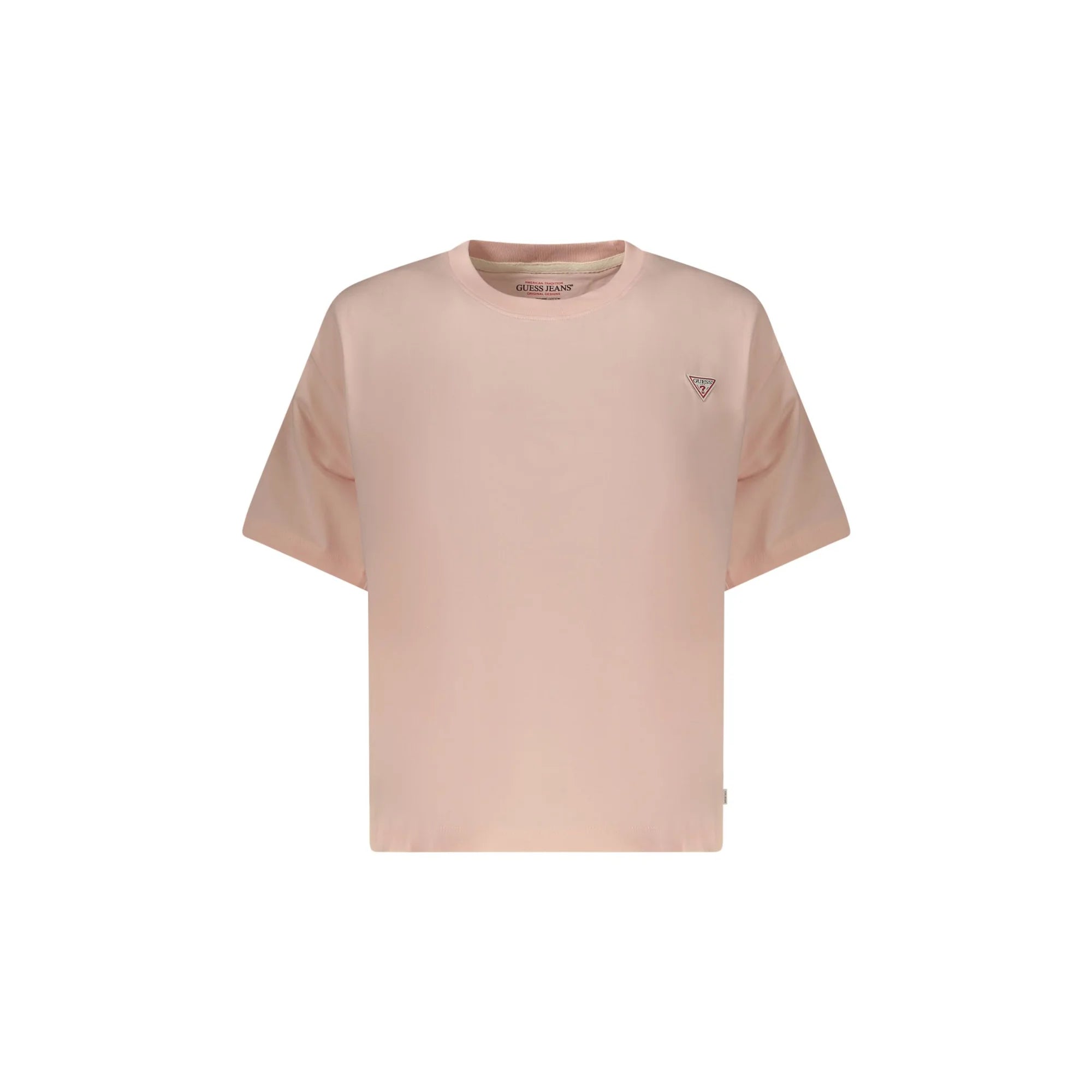 GUESS JEANS T-SHIRT MANICHE CORTE DONNA ROSA