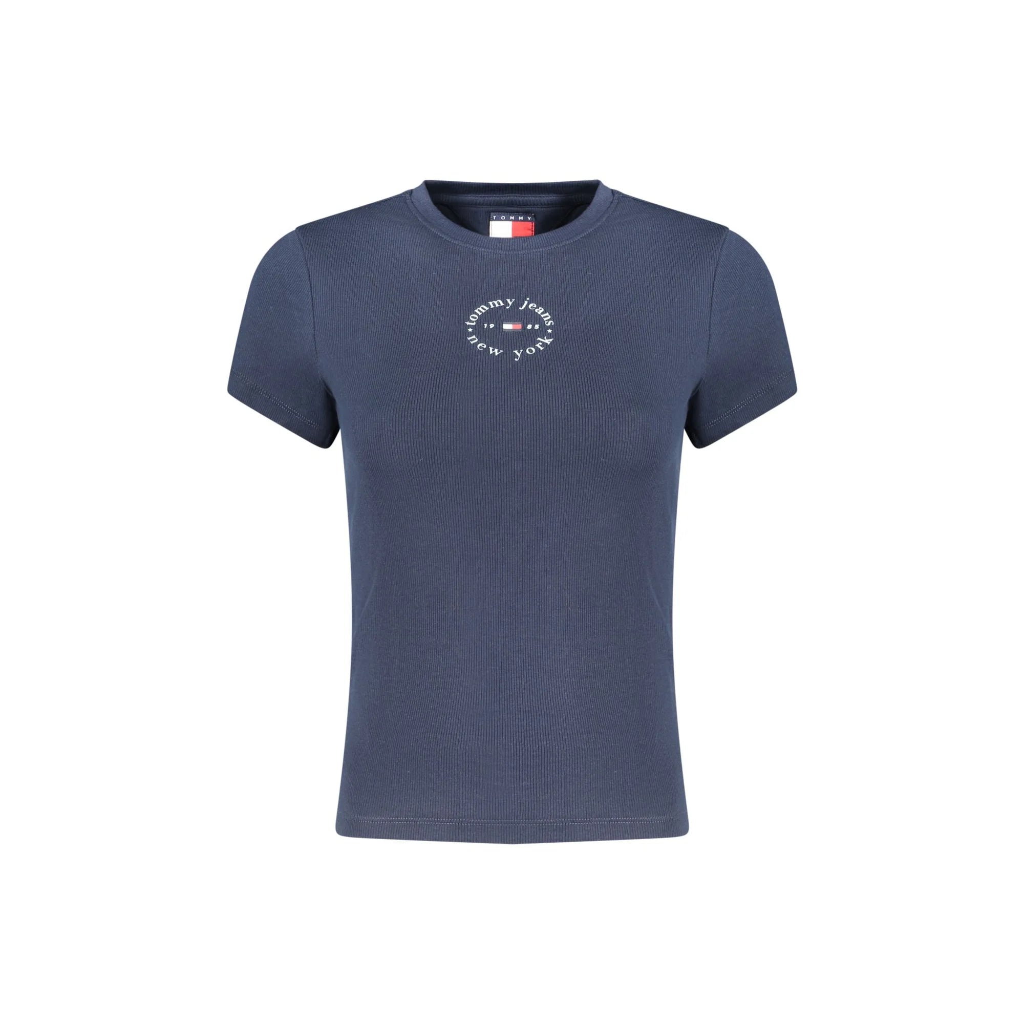 TOMMY HILFIGER T-SHIRT MANICHE CORTE DONNA BLU