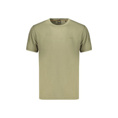 Boss T-Shirt Maniche Corte Uomo Verde Stampa Logo